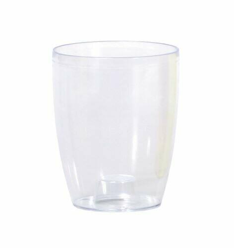 Bloempot COUBI ORCHID hoog wit transp. 16cm