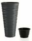 Bloempot SAND SLIM + antraciet inzet 39,0 cm