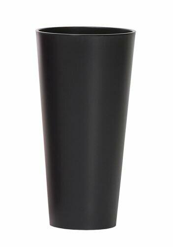 Bloempot TUBUS SLIM + inzet antraciet mat 20cm