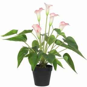 Kunstplant Wit-roze calla 50 cm