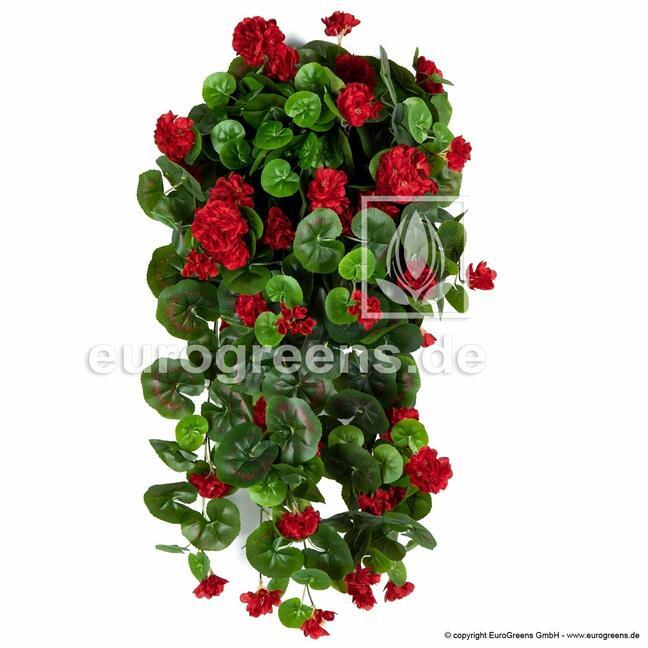 Kunstrank Geranium rood 70 cm