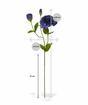 Kunsttak Eustoma blauw 80 cm