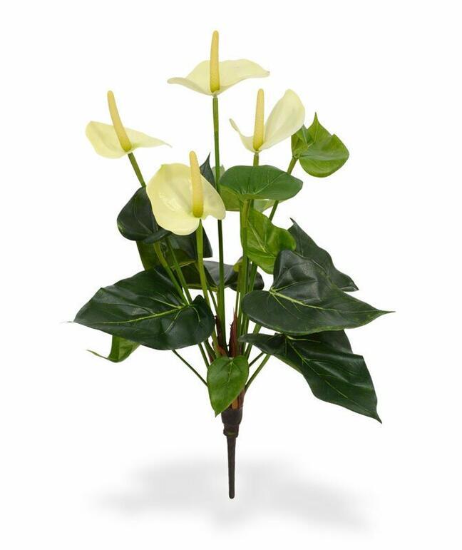 Anthurium kunstplant wit 40 cm