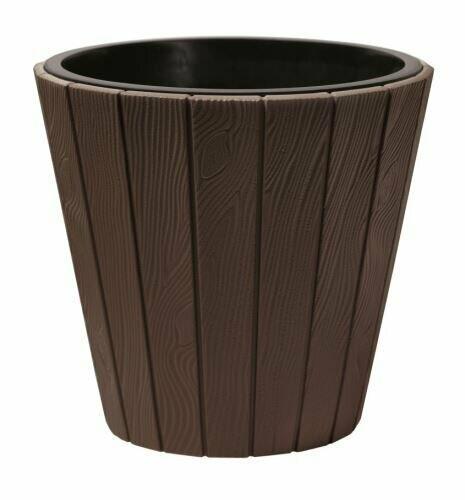 WOODE bloempot + bruin statiegeld 29,9 cm